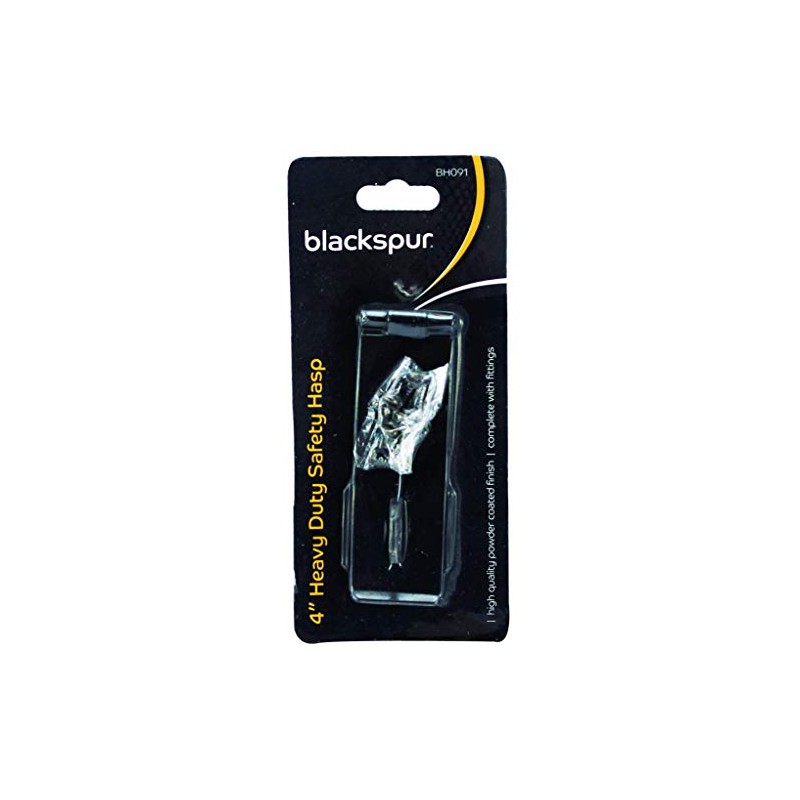 Blackspur - Heavy-Duty Steel Safety Hasp & Staple - 100mm