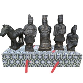 Romancemit Terracotta Warriors Set, China Terra Cotta Warriors Army Terracotta Warriors Figurine, 4.7” tall