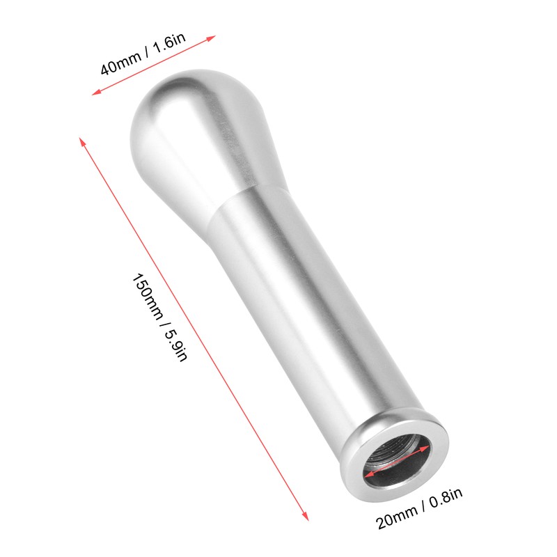 15cm/5.9in Manual Automatic Shift Knob Gear Stick Aluminum Alloy Accessory