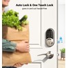 Veise RZ06B Smart Lock for Front Door, 2 Lever Handle