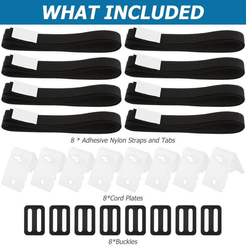 BESPORTBLE Pool Solar Cover Reel Attachment Kit Durable Nylon Straps