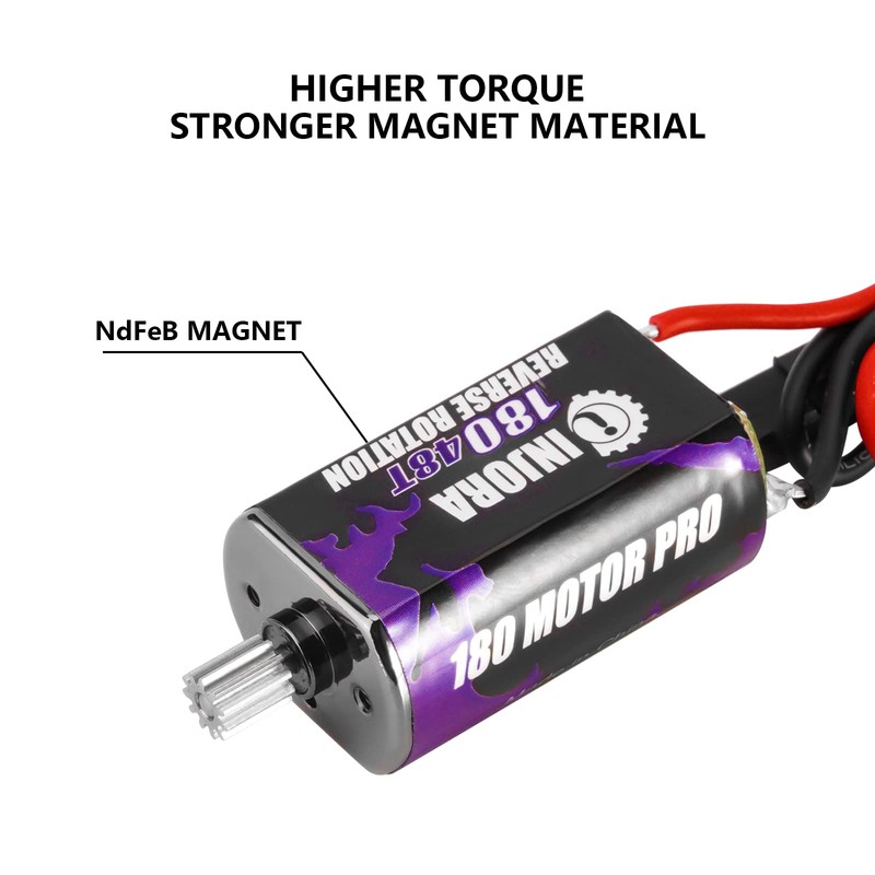 INJORA 180 Pro 48T Motor and Transmission Gearbox with Low