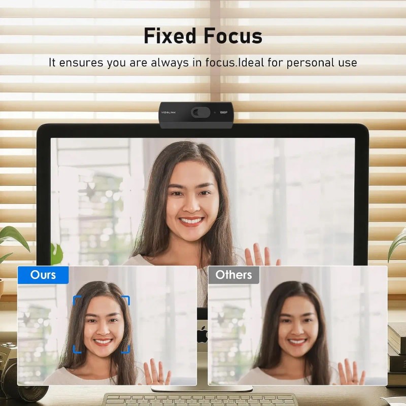 Cámara Web Vizolink 1080p Con Funda De Privacidad Para Micró