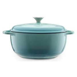 Mercer Culinary Enameled Cast Iron Round Dutch Oven, 6 qt., Aqua
