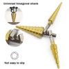 Ruidee 3Pcs Step Bits Set HSS Step Cone Drill Bit