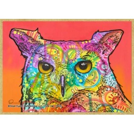 Owl Bird Wildlife Colorful Pop Art Wood Fridge Kitchen Magnet 2.5x3.5 NEW A76
