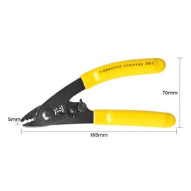 FIBAsource Fiber Optic Stripper, Three Hole Pigtail Pliers, Upgraded for Stripping 125μm 250μm Fiber Coating Stripping Tools