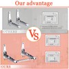 EsLuker.ly Universal Stainless Steel Microwave Oven Wall Mount Bracket with