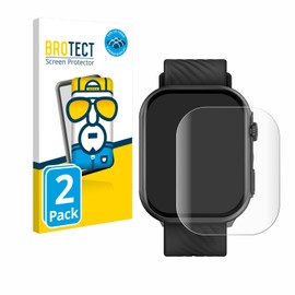 BROTECT 2 Stück Full-Cover Schutzfolie für Yuede Smartwatch 2" Full-Screen Displayschutz-Folie [3D Curved, Anti-Fingerprint, Kristall-Klar]