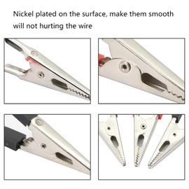 GELRHONR Metal Alligator Clips with Plastic Hands, for Electrical Testing Work in the Laboratory and Cable Line Clip, Pack of 10