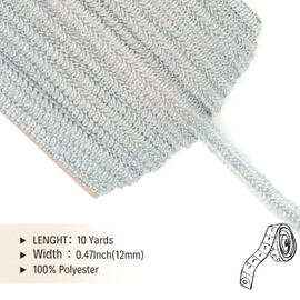 Braided Gimp Braid Trim - 10 Yards - 31+ Colors - Upholstery lace Braided Gimp Cord Trim Scroll Braid Trim Turkish Trim for Costumes Home Decor Upholstery Craft Sewing DIY GT27950