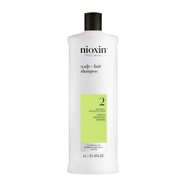Nioxin - Sistema 2 - Champú Fortalecedor para Cabello y Cuero Cabelludo - Cabello Natural con Debilitamiento Avanzado - Con Biotina y Niacinamida (1L)