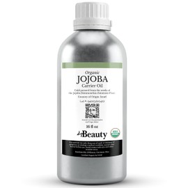 DIYBeauty Bulk Jojoba Oil - 16 Fl Oz Large Size Wholesale Bottle - Organic, Golden, Virgin, 100% Pure, Cold Pressed from the Seeds of the Jojoba Plant - Unrefined Aceite de Jojoba