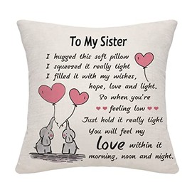 Sister Gifts from Sister Brother Big Little Soul Sister Cushion Cover Throw Pillow Cover Cushion Case Thanksgiving (sister-1)
