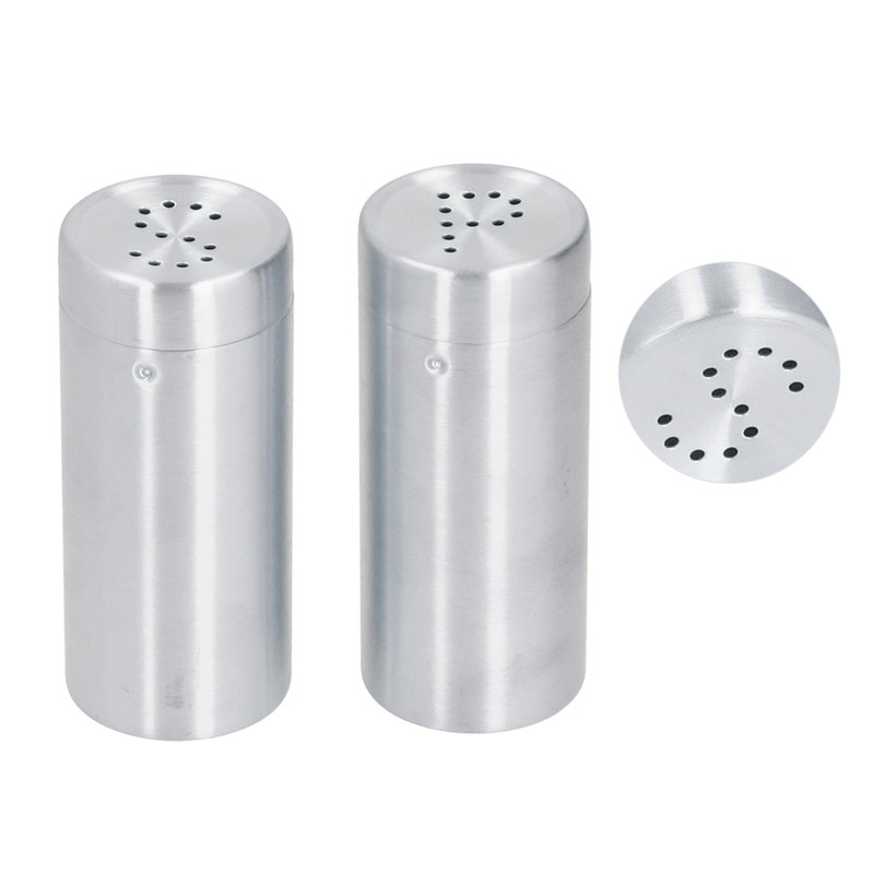 2pcs Spice Jar Stainless Steel Seasoning Bottle Salt and Pepper