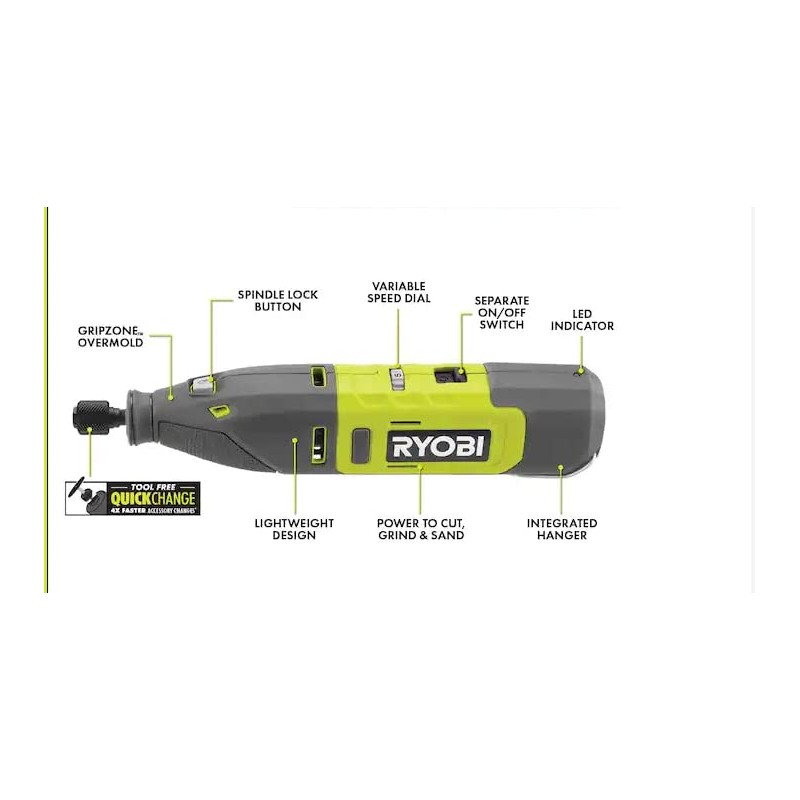 RYOBI 12V Cordless Rotary Tool Kit