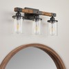 Feohak 3-Light Bathroom Light Fixtures, Farmhouse Bathroom Vanity Light Rustic
