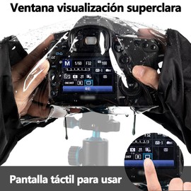 MITEGELO Protector de Lluvia para Cámara,Funda para Cámara de Lluvia se Puede Utilizar para Lluvia, Desierto y Protección de Disparo Junto Mar para Canon, Nikon, Sony, DSLR y Varias Cámaras DSLR
