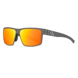 Gatorz Rig Non-Polarized Hand Crafted Aluminum Sunglasses - Made in the USA (Graphite with Silver Logo/Sunburst Mirror Non-Polarized) - GZ-14-178