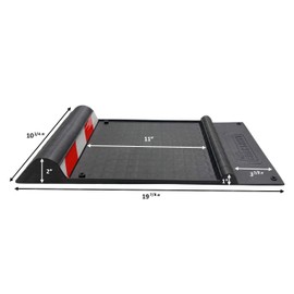 Croc Liner Garage Indoor/Outdoor Parking Guide Mat, Heavy Duty Wheel Stoppers, for Trucks & Vehicles, Anti-Skid Grips, Reflective Stripes (Set of 2)