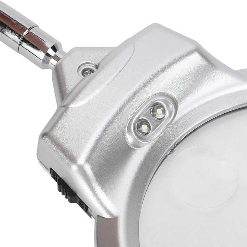 LED Illuminating Magnifier with Clamp Optical Lens Adjustment Hose Magnifying