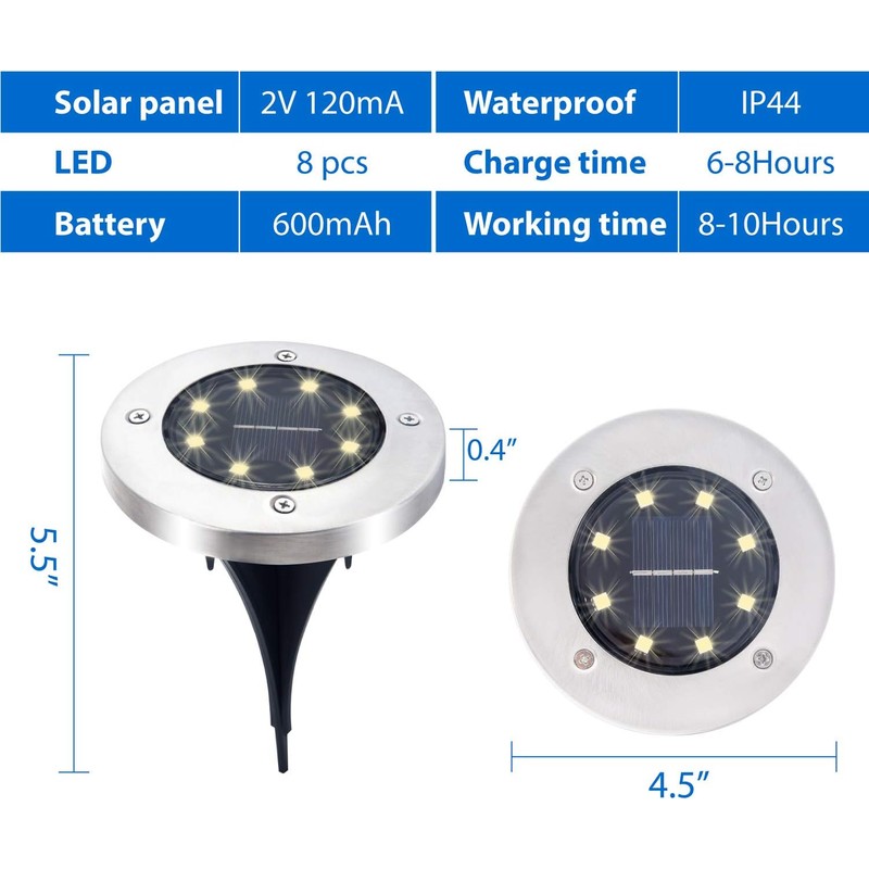 Luces solares de tierra LED para exteriores TIRI SMART paquete