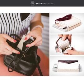 Small Wallet with Coin Compartment Made of Real Leather for Men and Women I Slim Wallet I 15 Cards + Notes + Coins I Model Peak Two-Tone, marrakesh, Minimalist