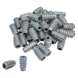 Murakoshi Seiko Threaded Insert Nuts E-Type 50 Pieces M6×L20 Made in Japan Silver