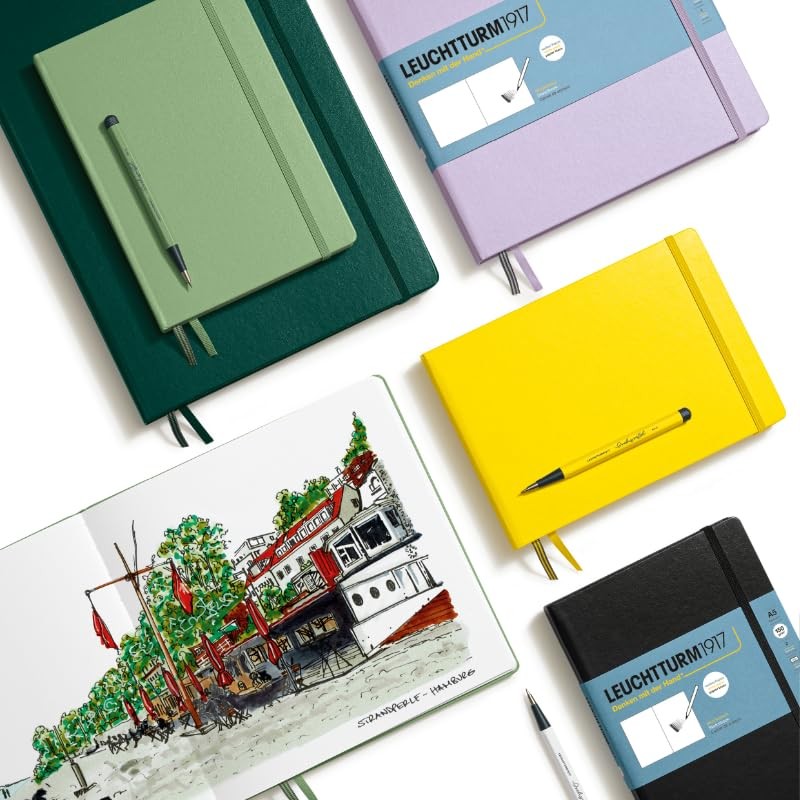 LEUCHTTURM1917 370358 Skizzenbuch Landscape (A5 Quer), Hardcover, 112 Seiten (150