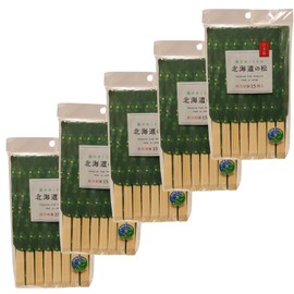 Shinwa MO-34 Hokkaido Pine Chopsticks, 15 Pairs x 5 Packs, Made in Japan, Disposable for Takeout, Hospitality, Cutlery, Convenience Stores, Bargain, Natural Bento Box, Visitors, Vacations, Leisure,