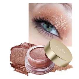 Oulac Glitter Eyeshadow Peach, Highly Pigmented Cream Eye Shadow, Waterproof and Long-Lasting, Metallic Shimmer Finish, Blendable and Wrinkle-Free Eye Makeup, Vegan, 06 g (08)