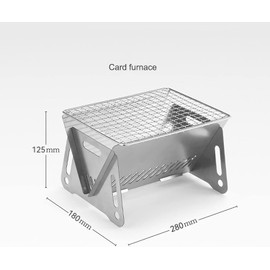 Mini Grill, Camping Grill Klappgrill, Holzkohlegrill Picknickgrill Edelstahl Portable Campinggrill Abnehmbare BBQ Grills für Outdoor Garten Party Picknick für 1-2 Personen（28 * 18 * 13cm)