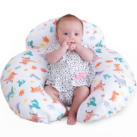 AMASKY Nursing Pillow, More Support for Mom and Baby, Removable Cotton Cover and Colorful Animal Patterns, Machine Washable, Plus Size Baby Pillow, White, Pallet of Product