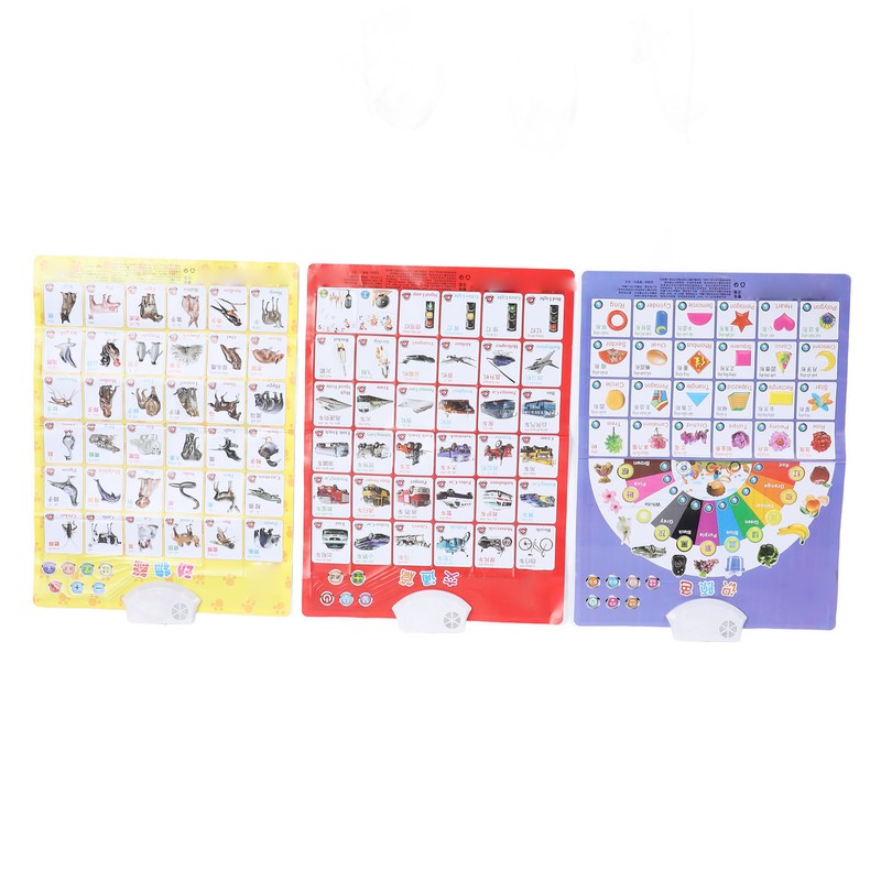 3pcs Sound Educational Posters Preschool Learning Poster Parent Child Interaction