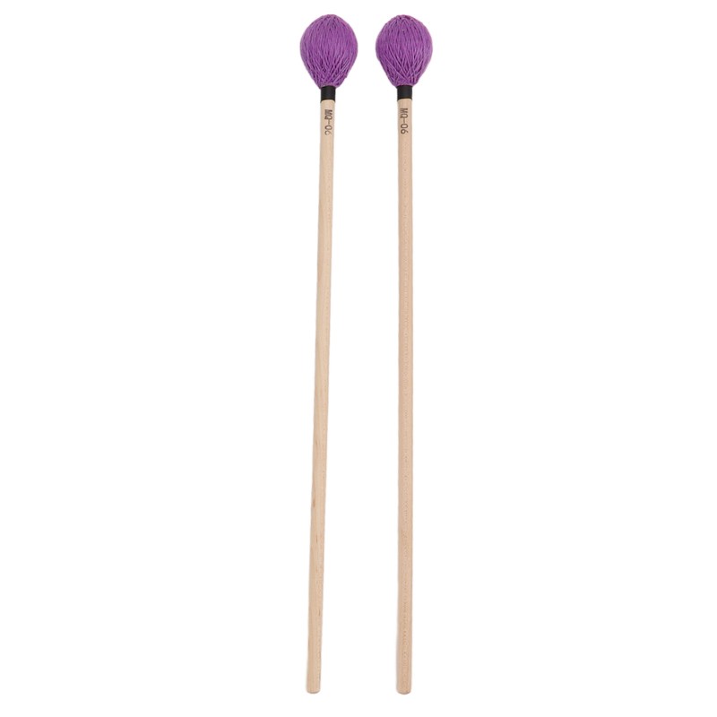 1 Pair Marimba Mallets Medium Hard Yarn Head with Maple