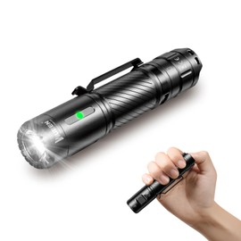WUBEN C3 Linterna LED Recargable,Alta Potencia Portátil Lampara Luz de Flashlight con 6 Modos,IP68 Impermeable, para Camping, Senderismo, Montañismo, y Emergencia Iluminación