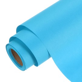 Rebower Kraft Wrapping Paper Roll, Poster Bulletin Board, [for Christmas Wrapping, Bouquet Flower Packing, Gift-Wrap] - 10 x 197 Inch / Lake Blue / 1 Roll