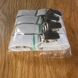 TMV24® Bed Sheet Tensioner, 4 Adjustable, 35-120 cm, Ultra Elastic Bed Sheet Clips to Prevent Slipping, Made in Germany, Sheet Tensioner for Secure Hold of Fitted Sheets and Mattresses, Tie Down Strap