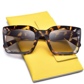 mosanana Square sunglasses for women 2020 fashion trendy stylish trending tortoise shell demi retro vintage oversized big large 70s most popular ladies oprah shade cool cute 80s MS51805 Leopard print