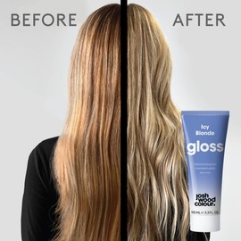Josh Wood Hair Gloss (Icy Blonde) - Semi-permanent gloss refreshes and conditions hair colour - Removes brassy tones - Lasts up to 6 washes - 100% Vegan - Cream (100ml)