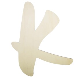 12 Inch Unfinished Wooden Letter K, Large Wood Letters for DIY Crafts, Thickness 1/8" Blank Unfinished Wooden Alphabet for Home Wall Decor DIY Letters Crafts