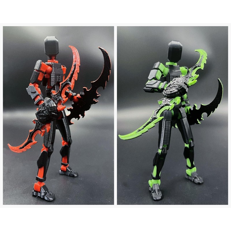 T13 Action Figure Set (Assembly Completed), 3D Printed Multi-Jointed Movable
