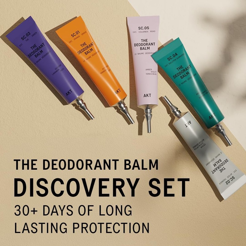 AKT Mini Deodorant Balms Discovery Set, Pack of 5 x
