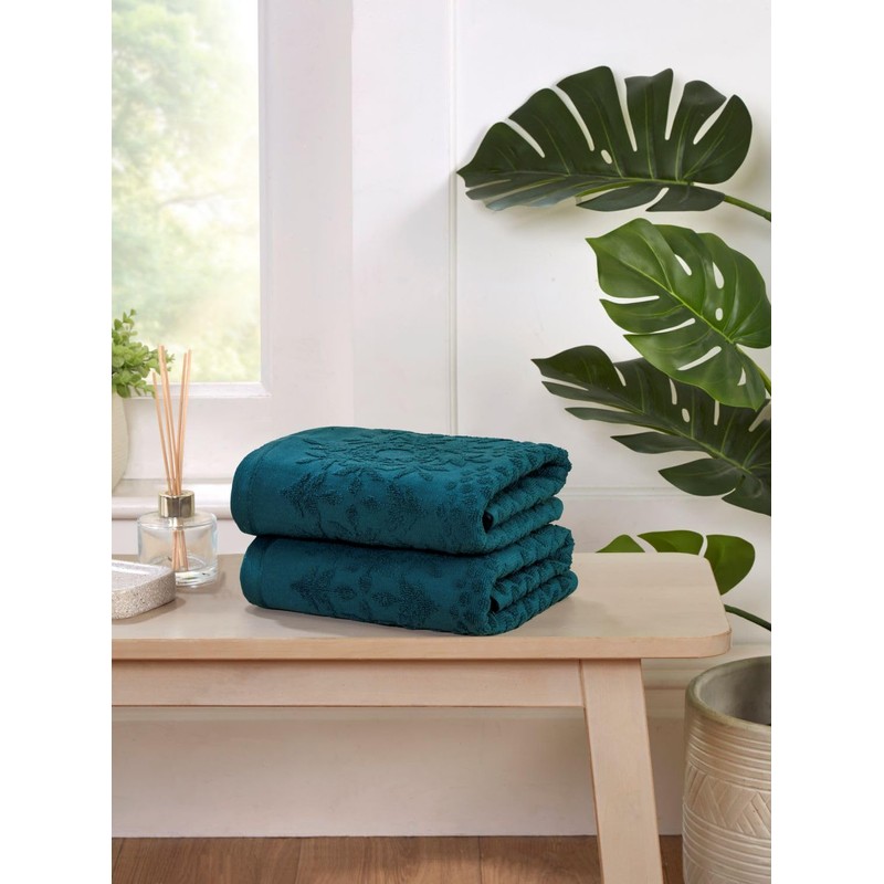 Rapport Home 2-Pack Versailles Jacquard Hand Towels | 50x85cm 100%