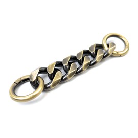 VersaKits - Cadena gruesa cubana con dije de cadena de aluminio, accesorio extensor de cadena de latón de 23-3/4 pulgadas, cadena de pantalones, cadena de zapatos, cadena de collar de perro