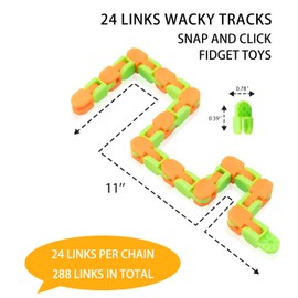 Ganowo 12 Pack Wacky Tracks - Snap Click Fidget Toys for Kids Adults