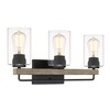 Tawson Amos Modern Farmhouse 3-Light Vanity Light Fixture, Industrial Wall