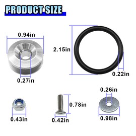 Car Bumper Quick Release Clips Fasteners Kit, Universal Trunk Fenders Hatch Lids Car Front Rear Bumper Holders with Washer and Stainless Steel Screws for Most Car Hatches, Hoods (Silver)