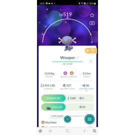 SHINY  WOOPER OR CLODSIRE!!!  - PKMN GO!!! - NON REGISTERED!!!