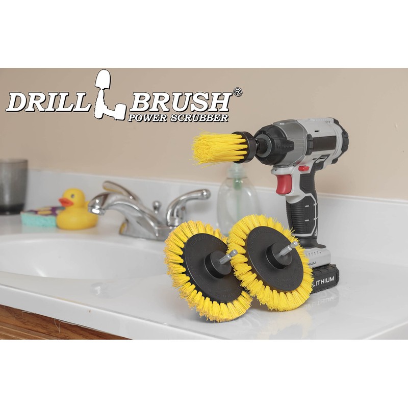 Tile and Grout Cleaning Drill Brush Set - 3 pack